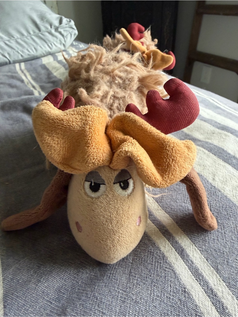 RARE Bark Box Fred the Reindeer Grinch Dog Toy Spiky Ball